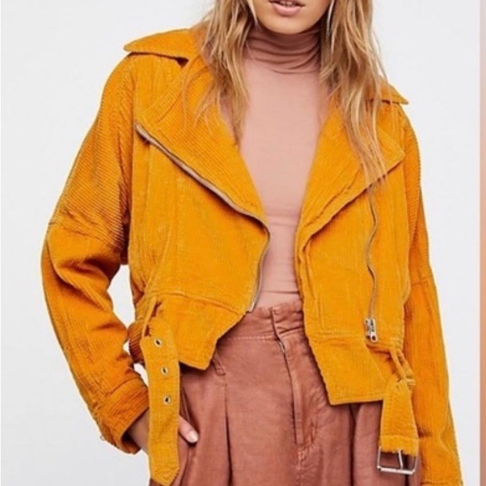 FREE PEOPLE Slouchy Dolman Moto Corduroy Jacket